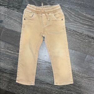 Cat & Jack Beige Elastic Waist Pants